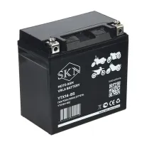 Аккумулятор стартерный для мототехники SKN YTX14-BS  (12V/12Ah/200A ) [CT 1214,YTX14H-BS]
